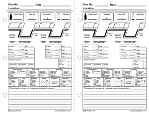 Diving For Fun - Downloadable Dive Log Filler Pages